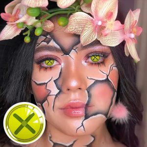 Eyemi Blind Button Eye Green Cosplay Colored Contact Lenses