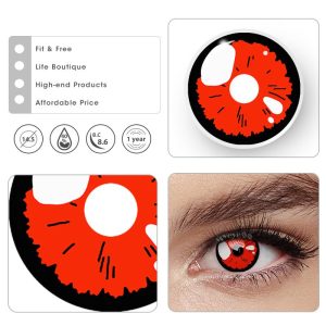 Eyemi Black Lobelia Red Cosplay Colored Contact Lenses