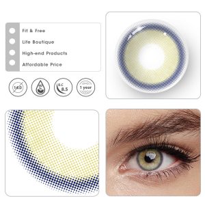 Eyemi Neala Yellow Brown Prescription Colored Contact Lenses