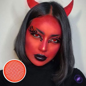 Coloredeye Blind Red Mesh Cosplay Colored Contact Lenses