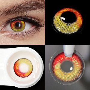 Eyemi Anime Tear Red Prescription Cosplay Colored Contact Lenses