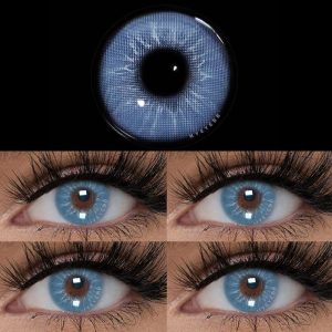 Eyemi Eros Blue Prescription Colored Contact Lenses