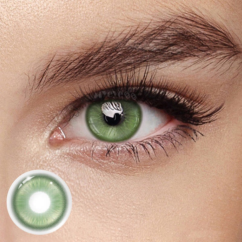 Eyemi Magic Coral Green Prescription Colored Contact Lenses
