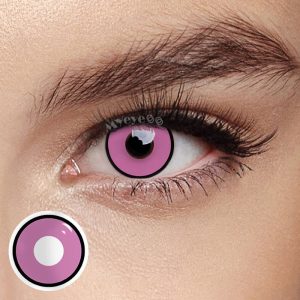 Eyemi Minecraft Pink Prescription Cosplay Colored Contact Lenses