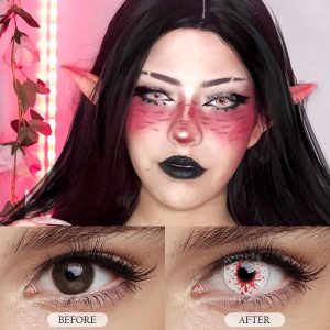 Coloredeye Trauma White Prescription Cosplay Colored Contact Lenses