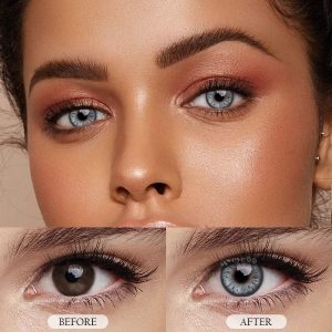 Eyemi Cocoa Blue Prescription Colored Contact Lenses