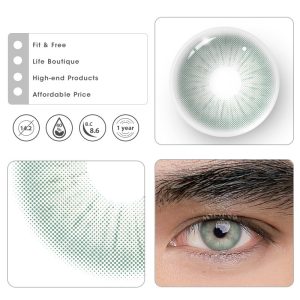 Eyemi Rome Times Green Prescription Men Colored Contact Lenses