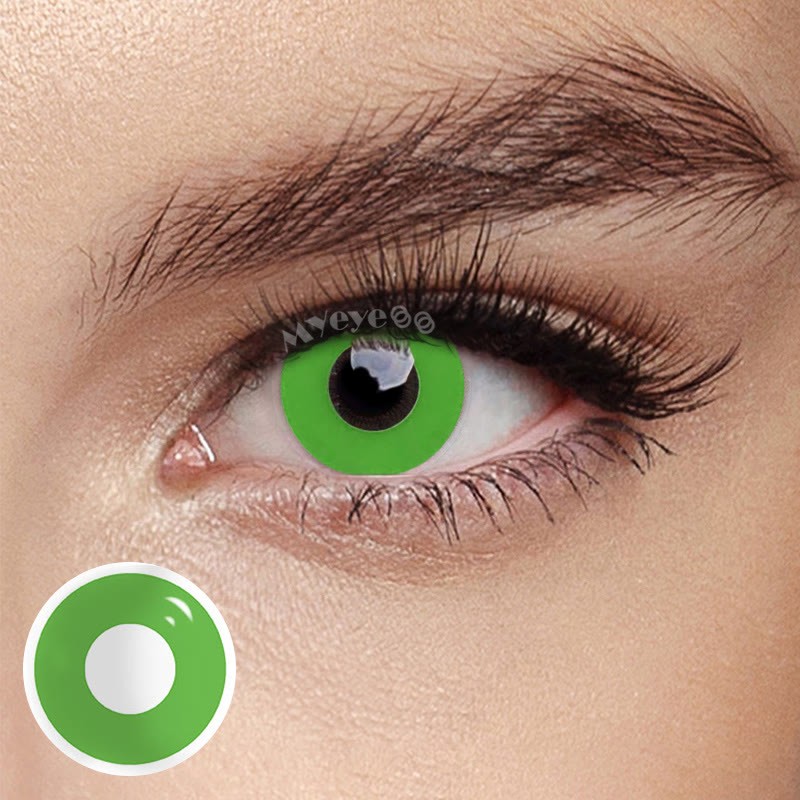 Coloredeye Green Block Cosplay Prescription Colored Contact Lenses
