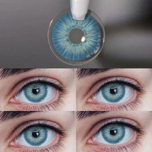 Eyemi New York III Blue Prescription Colored Contact Lenses