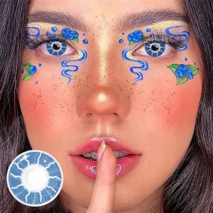 Eyemi Flash Blue Prescription Cosplay Colored Contact Lenses