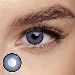 Eyemi Miracle Times Deep Blue Prescription Cosplay Colored Contact Lenses