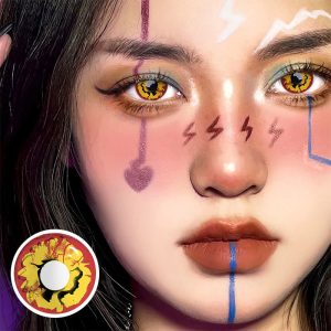 Eyemi Bloom Red Prescription Cosplay Colored Contact Lenses