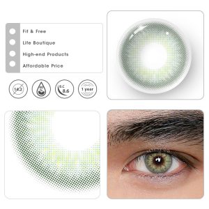 Coloredeye DNA II Green Prescription Men Colored Contact Lenses