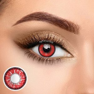 Eyemi Red Prescription Cosplay Colored Contact Lenses