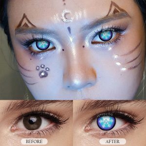 Eyemi Blind Snowflake Cosplay Colored Contact Lenses