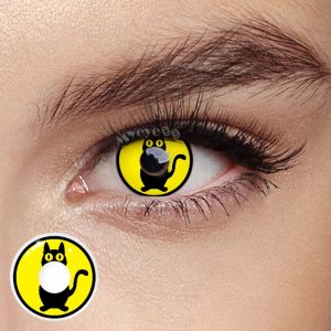Eyemi Yellow Cat Prescription Cosplay Colored Contact Lenses