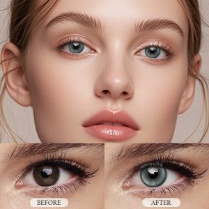 Eyemi Dolce Vita Green Prescription Colored Contact Lenses