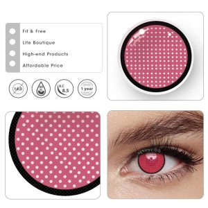 Coloredeye Blind Red Manson Mesh Cosplay Colored Contact Lenses