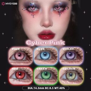 Eyemi Cyber Pink Prescription Cosplay Colored Contact Lenses