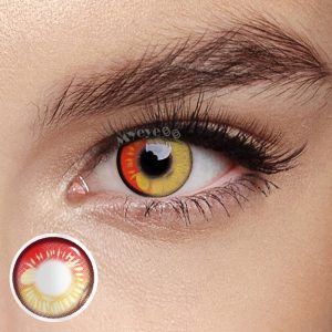Eyemi Anime Tear Red Prescription Cosplay Colored Contact Lenses