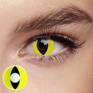 Eyemi Yellow Cat Eyes Prescription Cosplay Colored Contact Lenses