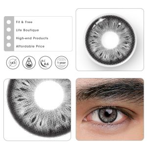 Eyemi Cocoa Black Prescription Men Colored Contact Lenses