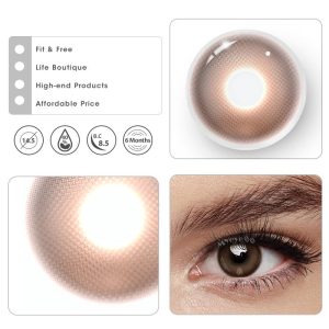 Eyemi Misty Orange Brown Prescrition Colored Contact Lenses | 6 Months