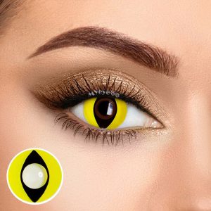 Eyemi Yellow Cat Eyes Prescription Cosplay Colored Contact Lenses