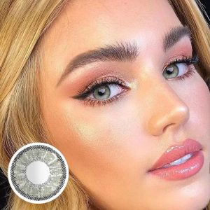 Eyemi Vika Tricolor Dolce Grey Prescription Colored Contact Lenses