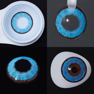 Eyemi Sunflower Blue Prescription Cosplay Colored Contact Lenses