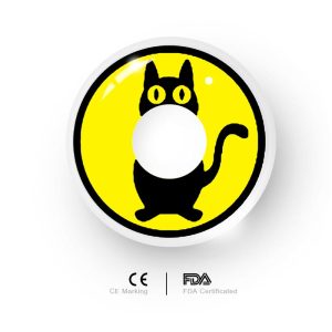 Eyemi Yellow Cat Prescription Cosplay Colored Contact Lenses