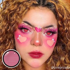 Coloredeye Blind Red Manson Mesh Cosplay Colored Contact Lenses