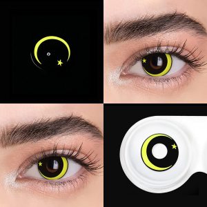 Eyemi Moon Star Yellow Cosplay Colored Contact Lenses