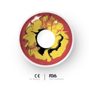 Eyemi Bloom Red Prescription Cosplay Colored Contact Lenses