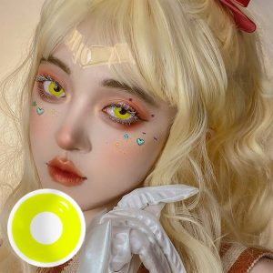 Eyemi Yellow Block Prescription Cosplay Colored Contact Lenses