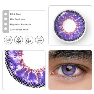 Eyemi Magic Hour II Vika Violet Prescription Men Colored Contact Lenses