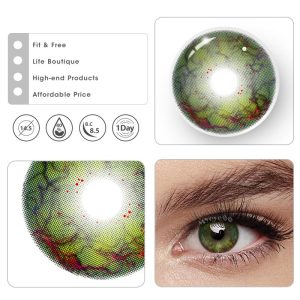 Eyemi Venom Realm Green Cosplay Colored Contact Lenses丨1 Day