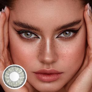 Eyemi Vika Tricolor Dolce Grey Prescription Colored Contact Lenses