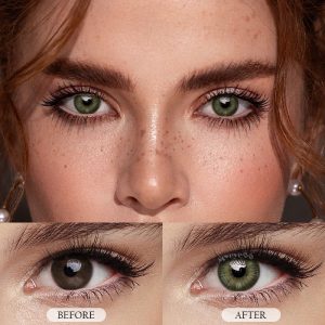 Eyemi New York III Dark Green Prescription Colored Contact Lenses