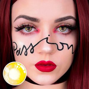 Eyemi Anime Yellow Prescription Cosplay Colored Contact Lenses