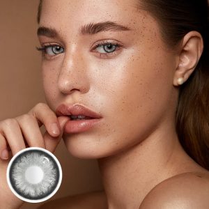 Eyemi Pearlescent Grey Prescription Colored Contact Lenses