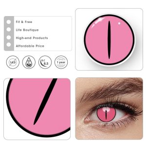 Eyemi Blind Kamado Nezuko Rose Cosplay Colored Contact Lenses
