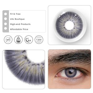 Eyemi New York III Violet Prescription Men Colored Contact Lenses