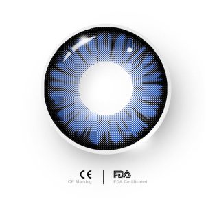 Eyemi Miracle Times Deep Blue Prescription Cosplay Colored Contact Lenses