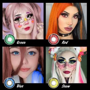 Eyemi Red Prescription Cosplay Colored Contact Lenses