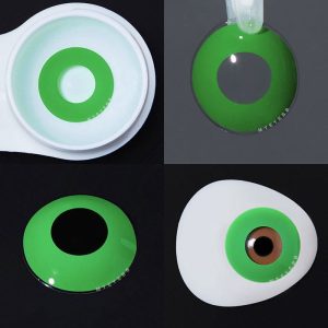 Eyemi Green Block Cosplay Prescription Colored Contact Lenses