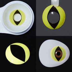Coloredeye Yellow Cat Eyes Prescription Cosplay Colored Contact Lenses