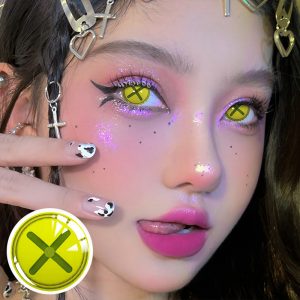 Eyemi Blind Button Eye Green Cosplay Colored Contact Lenses