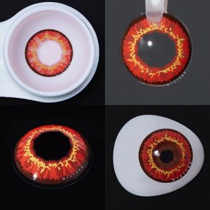 Eyemi Sunflower Red Brown Prescription Cosplay Colored Contact Lenses