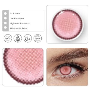 Eyemi Kaname Madoka Pink Prescription Cosplay Colored Contact Lenses